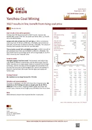 3Q17 results in line; benefit from rising coal price