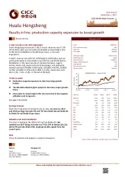 Results in line; production capacity expansion to boost growth