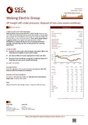 GP margin still under pressure; disposal of non-core assets continues