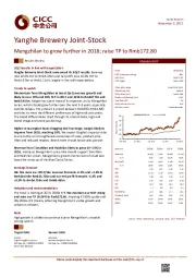Mengzhilan to grow further in 2018; raise TP to Rmb172.80