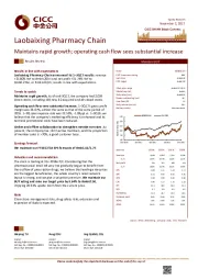 Maintains rapid growth; operating cash flow sees substantial increase