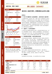 通信收入稳定增长，持续推进全球化战略