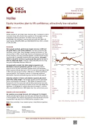 Equity incentive plan to lift confidence; attractively low valuation