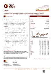 Another wind power project of the renewable energy business