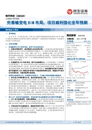 完善输变电BIM布局，项目顺利强化全年预期