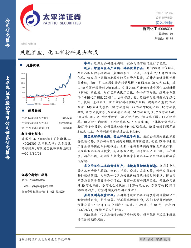 凤凰涅盘，化工新材料龙头初成