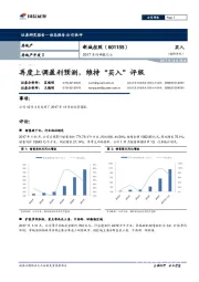 2017系列研报之七：再度上调盈利预测，维持“买入”评级