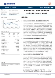 动态研究：能源环保双主业，持续布局期待高成长