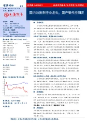 国内匀泡剂行业龙头，国产替代空间足