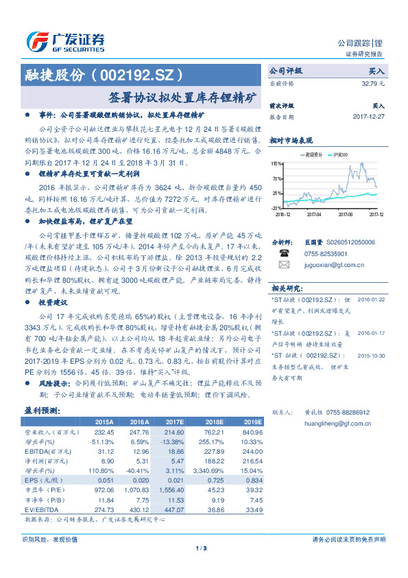 签署协议拟处置库存锂精矿