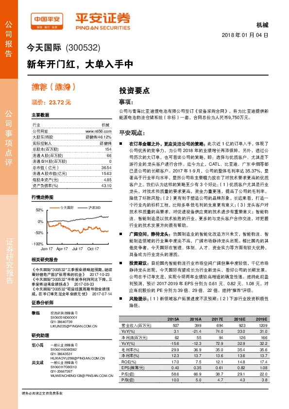 新年开门红，大单入手中