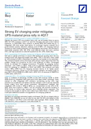 Strong EV charging order mitigates UPS material price rally in 4Q17