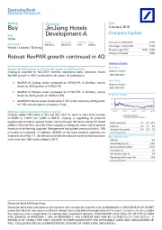 Robust RevPAR growth continued in 4Q