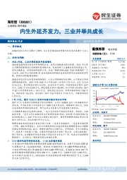 内生外延齐发力，三业并举共成长
