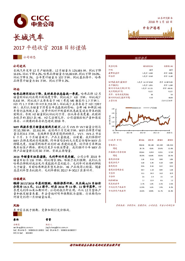 2017平稳收官 2018目标谨慎