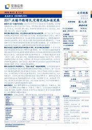 2017业绩平稳增长，定增完成加速发展