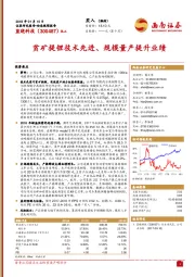 贫矿提锂技术先进、规模量产提升业绩