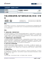 重大事件快评:年度业绩略超预期,随产能释放盈利能力将进一步增长