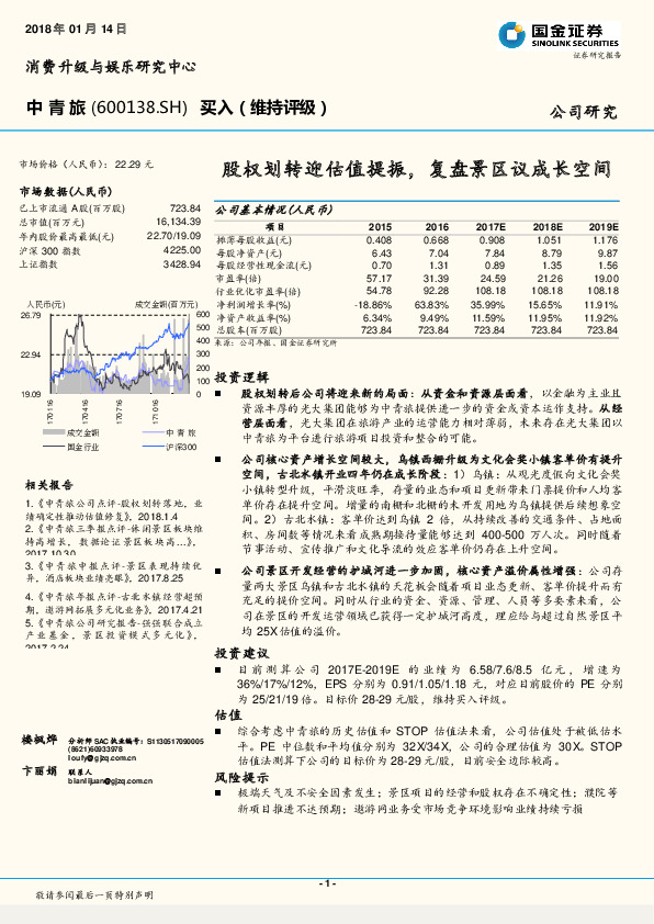 股权划转迎估值提振，复盘景区议成长空间