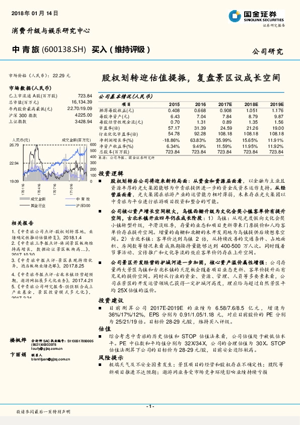 股权划转迎估值提振，复盘景区议成长空间