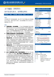 医疗信息化龙头，业绩稳定增长