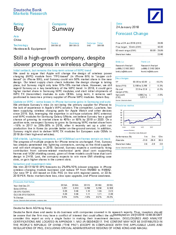 Still a high-growth company, despite slower progress in wireless chargin