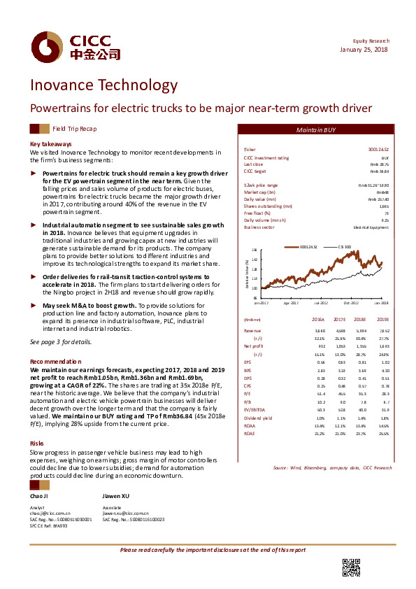 Powertrains for electric trucks to be major near-term growth driver