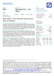 Real alpha in the Chinese steel sector;Buy re-iterated
