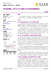 龙头地位稳固，大尺寸LCD与柔性OLED带来长期发展动力