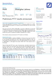 Preliminary FY17 results announced