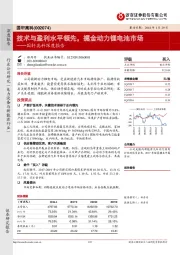 国轩高科深度报告：技术与盈利水平领先，掘金动力锂电池市场