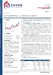 17年业绩预增9倍，公司盈利能力大幅提升