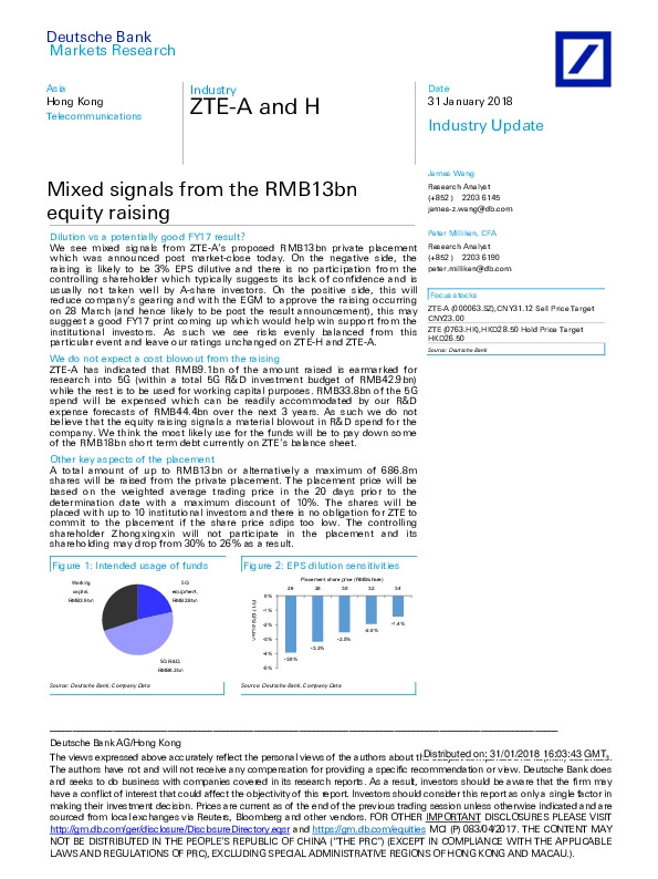 Mixed signals from the RMB13bn equity raising