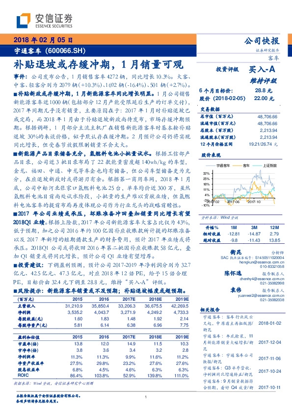 补贴退坡或存缓冲期，1月销量可观