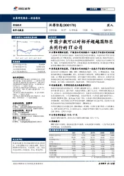 中国少数可以对标并超越国际巨头同行的IT公司