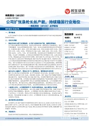 事件点评：公司扩张涤纶长丝产能，持续稳固行业地位