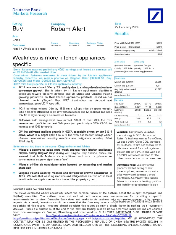 Weakness is more kitchen appliances-specifi