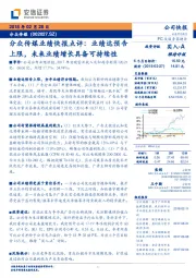 业绩快报点评：业绩达预告上限，未来业绩增长具备可持续性