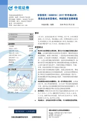 2017年年报点评：服务实业经营模式，构筑稳定发展根基