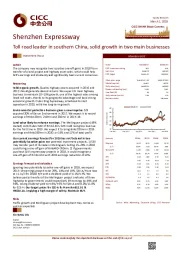Toll road leader in southern China, solid growth in two main businesses