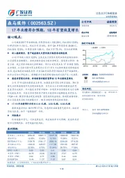 17年业绩符合预期，18年有望恢复增长