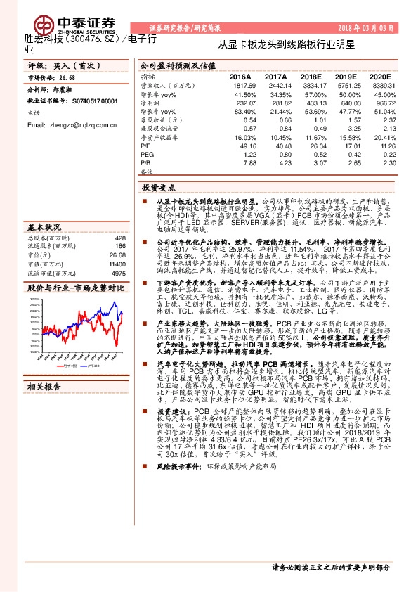 从显卡板龙头到线路板行业明星