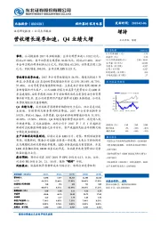 营收增长逐季加速，Q4业绩大增