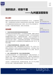 九州通深度报告：渐积跬步，终致千里