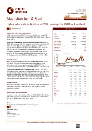 Higher sales volume & prices in 2017; earnings for 1Q18 look resilient