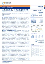全年业绩改善，四季度业绩环比下降