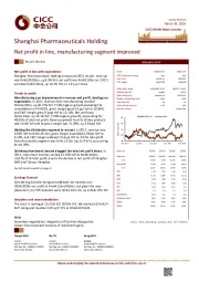 Net profit in line, manufacturing segment improved