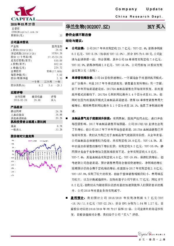 静待业绩不断改善
