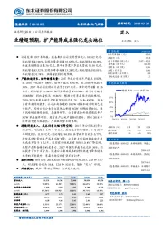 业绩超预期，扩产能降成本强化龙头地位