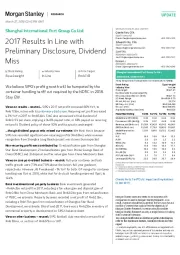 2017 Results In Line with Preliminary Disclosure, Dividend Miss